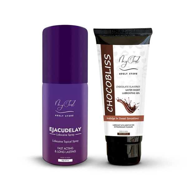 Men Delay Spray (20GMs- 300+ Sprays) & Chocolate Flavoured Lubricant (60ML)